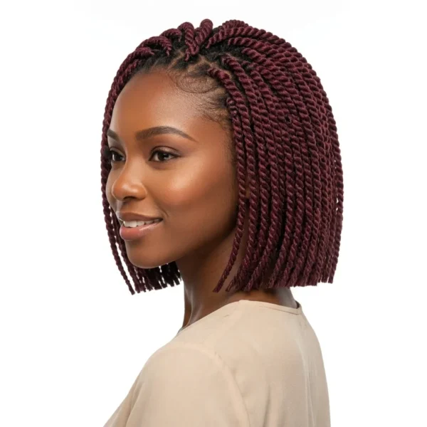 Fluffy Kinky Short, colour 900 Deep wine