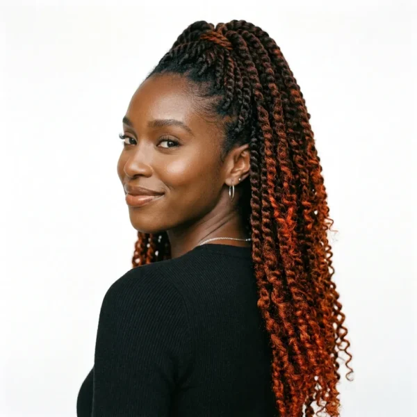 Passion Twist, colour 1/350 Jet black to copper ginger