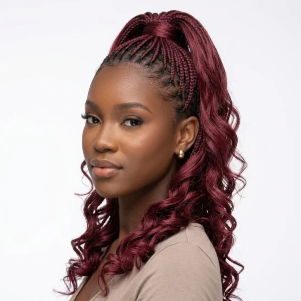 Short Ponytail, colour 900 Deep wine