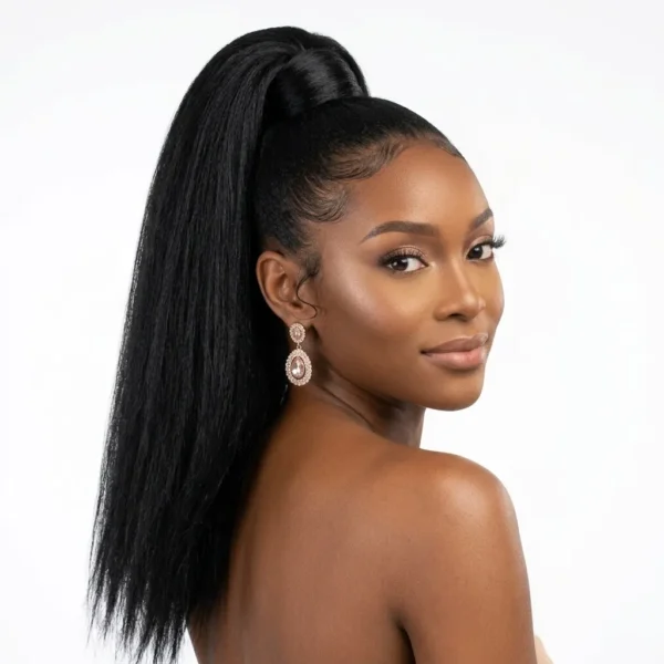 Wrap Around Ponytail, colour 1 Jet black